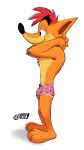  activision anthro bandicoot barefoot blush boxers_(clothing) bulge clothing crash_bandicoot crash_bandicoot_(series) detailed_bulge dorkyrudy feet grin hi_res male mammal marsupial smile solo underwear video_games 