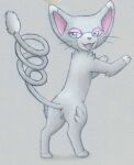  2016 animal_genitalia animal_pussy animew anus bedroom_eyes dipstick_ears feline_pussy female feral generation_4_pokemon genitals glameow grey_body hi_res leg_markings looking_at_viewer looking_back markings multicolored_ears narrowed_eyes nintendo on_hind_legs open_mouth pokemon pokemon_(species) pussy raised_tail seductive shoulder_tuft simple_background socks_(marking) solo standing tail_tuft teeth tongue tuft video_games whiskers 