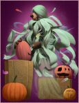  brown_bear food fruit ghost grizzly_bear halloween hi_res holidays jack-o&#039;-lantern knife kuruk_(character) male mammal plant pumpkin smile solo spirit tall_lizzard_(artist) tongue ursid ursine 