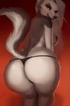  absurd_res anthro boss breasts butt canid canid_demon canine canis clothing demon female goth hellhound helluva_boss hi_res katsumizi loona_(helluva_boss) mammal nude panties short string thong underwear wolf 