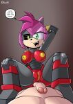  amy_rose anthro breasts cybernetics cyborg eulipotyphlan female female_on_top fours_(artist) genitals hedgehog hi_res human human_on_anthro interspecies machine male male/female mammal on_top penis pussy sega sonic_prime sonic_the_hedgehog_(series) 
