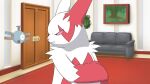  ace_attorney angry anthro capcom courtroom fur furniture generation_1_pokemon generation_3_pokemon hi_res magnemite male matchstick_39 nintendo parody pink_eyes pokemon pokemon_(species) sofa video_games white_body white_fur zangoose 