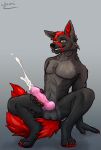  absurd_res anthro azeri_unleashed balls black_body blush bodily_fluids canid canine canis cum digital_media_(artwork) ejaculation erection fur furythewolf genital_fluids genitals hair hi_res male mammal nude penis red_body red_fur sex simple_background smile solo wolf 