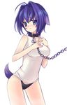  animal_ears bad_id bad_pixiv_id blue_eyes blue_hair chain collar dog_ears dog_tail hayase_mitsuki kimi_ga_nozomu_eien no_pants panties solo tail teu_(navy) undershirt underwear 