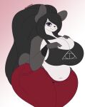  2020 anthro big_breasts black_clothing black_eyes black_hair black_topwear bottomwear breasts cleavage cleavage_overflow clothed clothing curvy_figure dewwydarts eva_(kingretrokirby) female fur giant_panda gradient_background grey_body grey_fur hair hair_over_eye hi_res huge_breasts long_hair looking_at_viewer mammal multicolored_body multicolored_fur one_eye_obstructed pants red_bottomwear red_clothing red_pants simple_background slightly_chubby slightly_chubby_anthro slightly_chubby_female smile solo standing thick_thighs topwear two_tone_body two_tone_fur ursid video_games voluptuous voluptuous_female white_body white_fur wide_hips wristband 