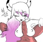  anthro big_penis blitzo_(helluva_boss) breast_play breasts demon demon_humanoid duo erection eyes_closed faceless_character faceless_male female genitals hair helluva_boss hi_res horn humanoid humanoid_on_anthro imp interspecies male male/female multicolored_hair nibirux nipples nude open_mouth open_smile penis pink_hair red_body sex simple_background smile succubus tattoo teeth text thick_thighs titfuck two_tone_hair vein veiny_penis verosika_mayday_(helluva_boss) white_hair 