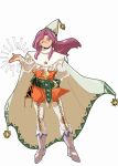  1girl belt boots cape faris_scherwiz final_fantasy final_fantasy_v green_eyes protected_link purple_hair saito_piyoko square_enix white_cape 