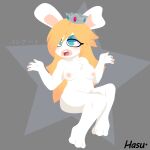  anthro breasts bunart chubby_female female lagomorph mammal mario_bros mario_plus_rabbids_sparks_of_hope nintendo nipples nude rabbid_rosalina raving_rabbids rayman_(series) rosalina_(mario) short_stack solo solo_focus super_mario_galaxy ubisoft video_games 