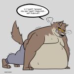  absurd_res anthro belly belly_overhang big_belly bodily_fluids canid canine canis clothing dreamworks exercise fattytober hi_res male mammal mindof moobs mr._wolf_(the_bad_guys) overweight overweight_male sweat sweatpants the_bad_guys tight_clothing weight_gain wolf 