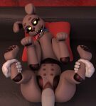  3d_(artwork) 3d_animation 6_nipples animal_genitalia animal_pussy animated animatronic anthro ball_joints bedroom_eyes canine_pussy collar digital_media_(artwork) disembodied_hand disembodied_penis duo eyelashes female feral fetch_(fnaf) furniture genitals glowing glowing_eyes human machine male male/female mammal multi_nipple narrowed_eyes nipples pawpads paws penis pillow pussy robot seductive setrixart sharp_teeth sofa teeth tongue tongue_out 