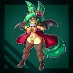  2022 absurd_res accessory anthro areola bat_wings big_breasts blush breasts brown_areola brown_nipples brown_sclera cape chiropteran claws clothing digital_media_(artwork) eeveelution eyewear female fishnet fishnet_clothing fishnet_legwear fur generation_4_pokemon genitals glasses green_hair hair hair_accessory halloween halloween_costume happy hi_res holidays leafeon legwear mammal membrane_(anatomy) membranous_wings mintyspirit neck_tuft nerd nintendo nipples plant pokemon pokemon_(species) pubes pussy smile solo sunnyleafeon_(mintyspirit) thick_thighs tuft vampire vampire_costume video_games wide_hips wings yellow_body yellow_fur 