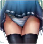  close-up dxlsmax_(lizhimin) hatsune_miku panties skirt skirt_lift striped striped_panties thighhighs underwear vocaloid 