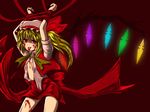  bad_id bad_pixiv_id blonde_hair blood flandre_scarlet hat m.m ponytail red_eyes short_hair side_ponytail solo touhou wings 