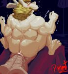  5_fingers abs anal anal_penetration anthro asgore_dreemurr bed big_bottom blonde_hair bodily_fluids boss_monster bovid butt caprine cum cum_in_ass cum_inside detailed_background digital_drawing_(artwork) digital_media_(artwork) dominant dominant_human duo ejaculating_cum ejaculation ejaculation_while_penetrated facial_hair fingers furniture genital_fluids goat hair hi_res horn human human_dominating_anthro male male/male male_on_top male_penetrated male_penetrating male_penetrating_male male_top_anthro_bottom male_top_male_bottom mammal muscular muscular_male mustache on_bed on_top penetration penile penile_penetration penis_in_ass pinumontbalou pixel_(artwork) saliva sex shaking shivering shocked shocked_expression submissive submissive_male under_covers undertale undertale_(series) video_games 