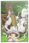  absurd_res ambiguous_gender colored convenient_censorship elemental_creature grass hair hi_res human kneeling mammal not_furry nude plant theyeager thick_thighs tree white_hair 