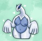 &lt;3 anthro big_breasts blue_body breasts chapthief countershade_torso countershading eyelashes female generation_2_pokemon hi_res legendary_pokemon lugia mature_female nintendo nipples overweight overweight_anthro overweight_female pokemon pokemon_(species) smile solo thick_thighs video_games white_body wide_hips winged_arms wings 