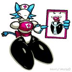  2022 anthro deltarune digital_media_(artwork) duo eyelashes eyes_closed felid feline female hi_res hip_grab huge_hips huge_thighs machine male male/female mammal nurse robot rohan_furries size_difference tasque_manager thick_thighs undertale_(series) video_games wide_hips 