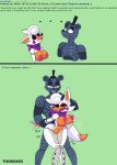  absurd_res animatronic anthro anthro_on_anthro anthro_penetrated anthro_penetrating anthro_penetrating_anthro bodily_fluids bouncing_breasts breasts canid canine cum cum_in_pussy cum_inside cum_on_leg duo female five_nights_at_freddy&#039;s five_nights_at_freddy&#039;s_world fox genital_fluids hi_res jiggling lactating lolbit_(fnaf) machine male male/female mammal nipple_fetish nipple_pinch nipple_play penetration pinch robot scottgames sex sister_location toonsxxx ursid video_games yenndo_(fnafsl) 