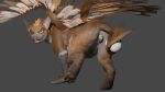  animal_genitalia animal_pussy avian canine_pussy female feral genitals gryphon hi_res mythological_avian mythology pussy solo untied_verbeger 