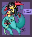  anthro anthrofied bernardol22 breasts dragapult female female/female generation_8_pokemon genitals group hi_res hitori09 lorekeeper_zinnia nintendo nipples nude pinup pokemon pokemon_(species) pokemorph pose pussy shiny_pokemon transformation trio video_games 