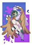  bird commentary_request decidueye fire flame highres litwick no_humans on_head open_mouth pkpokopoko3 pokemon pokemon_(creature) pokemon_on_head red_pupils talons yellow_eyes 
