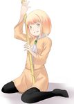  bad_id bad_pixiv_id blonde_hair dress grin leivinia_birdway pantyhose short_hair smile solo staff to_aru_majutsu_no_index yana 