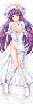  blush breasts dakimakura full_body hat large_breasts legs long_hair patchouli_knowledge purple_eyes purple_hair sample sin-go solo touhou 
