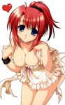  absurdres alpha_(yukai_na_nakamatachi) apron areolae blue_eyes blush breasts highres large_breasts mitsuhiro_sachi naked_apron nipples open_mouth red_hair sharin_no_kuni_himawari_no_shoujo solo 