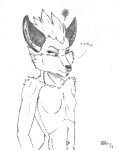  2018 anthro breasts bubblegum_(jimfoxx) canid canine chin_piercing dialogue ear_piercing facial_piercing featureless_breasts female fox frown fur hair half-closed_eyes half-length_portrait hi_res jimfoxx looking_down looking_down_at_self mammal narrowed_eyes navel navel_piercing nose_piercing nose_ring nude piercing portrait ring_piercing sigh sighing signature small_breasts solo standing text 