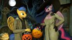  alcina_dimitrescu anthro blue_eyes capcom cemetery clothing dress equid equine flash_sentry_(mlp) friendship_is_magic full_moon halloween hasbro hi_res holidays jack-o&#039;-lantern mammal moon my_little_pony pegasus purple_eyes resident_evil that1guy tombstone twilight_sparkle_(mlp) video_games wings 