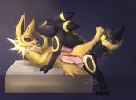  absurd_res anal anal_penetration blush bodily_fluids cum cum_in_ass cum_inside cumshot duo eeveelution ejaculation electricity electrostimulation erection feral generation_1_pokemon generation_2_pokemon genital_fluids genitals hi_res internal internal_anal jolteon kinktober kinktober2022 leaning leaning_on_furniture leaning_on_object legs_up lying male male/male male_penetrated male_penetrating male_penetrating_male nintendo on_back patting penetration penis pet petting petting_head pokemon pokemon_(species) sex spread_legs spreading standing titallulah umbreon video_games 