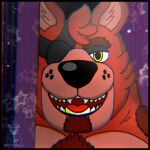  anthro beard black_nose canid canine canis curtains curtains_open eye_patch eyewear facial_hair five_nights_at_freddy&#039;s fox foxy_(fnaf) freddynetwgay fur gold_(metal) gold_tooth hair hi_res male mammal red_beard red_body red_fur red_hair scottgames smile solo video_games yellow_eyes 