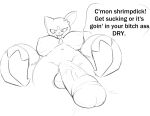  anthro balls big_penis breasts claws dialogue fellatio_pov generation_2_pokemon genitals gynomorph hi_res intersex nintendo nipples penis pokemon pokemon_(species) profanity sketch sneasel solo the_k-hole_(artist) throbbing_penis video_games 