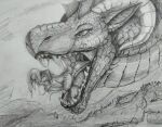  absurd_res ambiguous_gender anthro bodily_fluids dragon drooling duo fangs female feral forked_tongue greyscale hair hi_res imminent_oral_vore imminent_vore in_mouth kiva~ lying markings monochrome mouth_shot narrowed_eyes nude on_front on_tongue open_mouth pupils saliva saliva_on_tongue saliva_string side_view slit_pupils species_request striped_markings striped_tail stripes tail_markings tongue traditional_media_(artwork) unsigned 