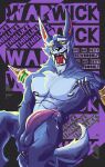  absurd_res anthro balls bodily_fluids breasts canid canine canis cum ejaculation genital_fluids genitals hair hi_res humanoid league_of_legends male mammal muscular muscular_male riot_games solo this_lukk video_games warwick_(lol) were werecanid werecanine werewolf wolf 