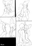  anal anthro breast_play breasts chiropteran comic cunnilingus doggystyle duo female fours_(artist) from_behind_position hi_res human human_on_anthro interspecies kissing larger_male male male/female mammal oral rouge_the_bat sega sex size_difference sonic_the_hedgehog_(series) titfuck vaginal 