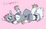  accessory blush bracelet chimeracocks crystal_(spoonfulofsuga) domestic_cat felid feline felis feral fluffy fluffy_tail genitals hi_res jewelry maine_coon male mammal paws pose pussy smile solo 