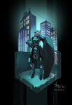  2018 anthro armor blue_hair canid canine canis clothed clothing cyberpunk female fjorge hair hi_res mammal shield sketch solo standing wolf 