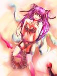  bad_id bad_pixiv_id blue_eyes bra garter_belt lingerie little_busters! long_hair panties purple_hair sakayama_shinta sasasegawa_sasami solo thighhighs underwear underwear_only 