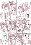  aira_(endless5515) akiyama_mio breasts comic k-on! monochrome multiple_girls small_breasts tainaka_ritsu translated yuri 
