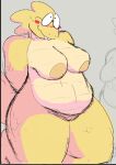  alphys belly belly_scales big_belly big_breasts big_nipples blush breasts buckteeth eyewear female glasses kappacuddle kappasnuggle kneeling lizard nerd nervous nipples nude overweight raised_tail reptile scales scalie solo teeth teeth_showing thick_tail thick_thighs undertale_(series) wide_hips 