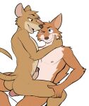  2022 anthro basil_(disney) brown_body brown_fur butt canid canine canis crossover disney domestic_dog duo fur genitals hand_on_head hand_on_leg hi_res hot_dogging humanoid_genitalia humanoid_penis jrjresq looking_at_another looking_at_partner male male/male mammal mouse multicolored_body multicolored_fur murid murine nude on_top penis rodent sherlock_hound sherlock_hound_(series) simple_background the_great_mouse_detective two_tone_body two_tone_fur 