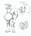  anthro anus balls belly big_belly blin_(tloz) duo genitals hand_on_stomach hi_res horn internal licking licking_lips lutrine male male/male mammal moblin muscular muscular_male mustelid nintendo oral_vore organs pandottermon penis stomach the_legend_of_zelda tongue tongue_out video_games vore 