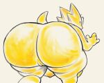  alphys anthro areola bent_over big_breasts big_butt breasts butt eyewear female genitals glasses hi_res huge_butt lizard looking_back nipples non-mammal_breasts nondelismell nude orange_areola orange_nipples pussy reptile scalie solo thick_thighs undertale_(series) wide_hips yellow_body 
