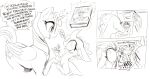  2018 arthropod avian big_eyes black_and_white blush bodily_fluids book changeling cutie_mark dialogue drawing english_text equid equine eyelashes female feral folded_wings friendship_is_magic gallus_(mlp) gryphon hasbro holding_object horn magic male mammal monochrome my_little_pony mythological_avian mythology ocellus_(mlp) open_mouth pencil_(object) simple_background sunibee sweat sweatdrop telekinesis text twilight_sparkle_(mlp) wavy_mouth white_background winged_unicorn wings 