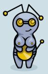  2022 anonymous_artist anthro breasts coin creatures_(company) female gigi_(al33444) gimmighoul gimmighoul_(roaming_form) grey_body nintendo nipples pokemon solo video_games yellow_body yellow_eyes yellow_nipples 