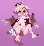  angel anthro blush bodily_fluids bottomwear breast_grab breasts canid canine canis cheek_tuft clothing corruption cum domestic_dog duo facial_tuft feathered_wings feathers female fluffy fluffy_tail fur genital_fluids genitals halo hand_on_breast heart_(marking) hi_res implied_rape kipaki male male/female mammal nipple_fetish nipple_play nipple_pull panties panties_around_one_leg pattern_bottomwear pattern_clothing pattern_panties pattern_underwear pawpads penetration penile_spines penis pink_body pink_fur pink_pawpads red_eyes scared striped_bottomwear striped_clothing striped_panties striped_underwear stripes tinted_glasses tuft underwear underwear_around_one_leg unseen_male vaginal vaginal_penetration wings womb_tattoo 