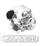  1boy black_hair boots hieumay highres hunched_over male_focus marc_spector marvel marvel_cinematic_universe meme moon_knight_(disney+) neon_genesis_evangelion pants shinji_in_a_chair_(meme) sitting solo wheelchair white_footwear white_pants white_sweatshirt white_theme 