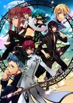  asbel_lhant bad_id bad_pixiv_id black_hair blonde_hair blue_eyes blue_hair brown_hair flynn_scifo glasses green_eyes hoshino_kabi hubert_ozwell jade_curtiss long_hair luke_fon_fabre male_focus multiple_boys red_eyes red_hair sword tales_of_(series) tales_of_graces tales_of_the_abyss tales_of_vesperia weapon yuri_lowell 