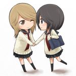  bad_id bad_pixiv_id chibi girl_friends_(manga) holding_hands kumakura_mariko multiple_girls naraken_(girlfriends) one_eye_closed oohashi_akiko yuri 